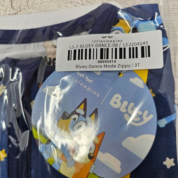 NEW!! Little Sleepies Bluey Dance Mode Zippy Size 3T - Picture 2 of 3